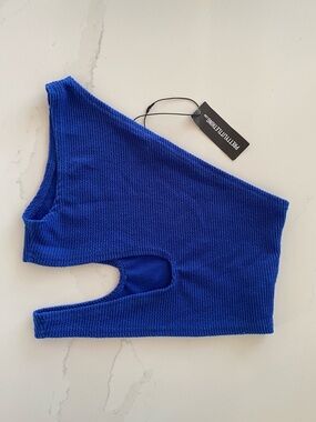 NWT PrettyLittleThing Cobalt Blue Crop Top